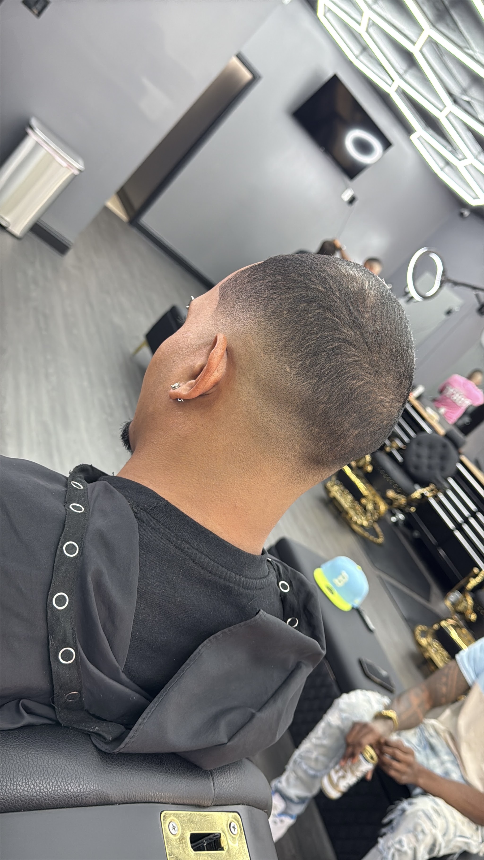 A fresh fade finished in the chair at Alta Gama Barbershop